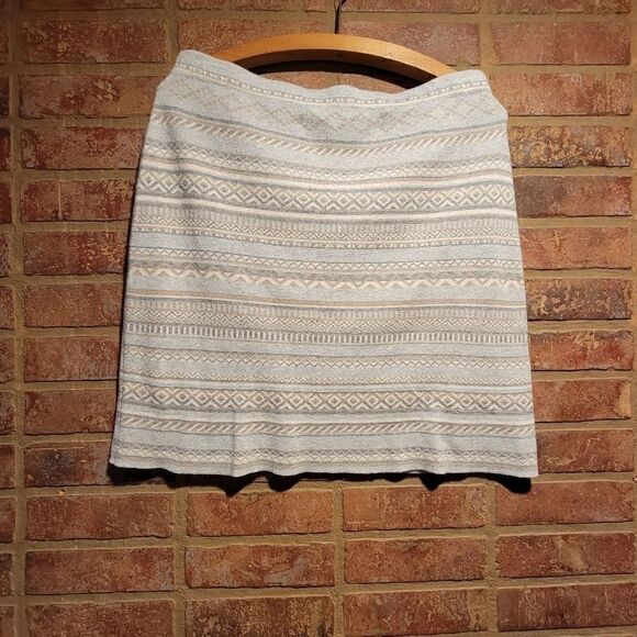 Orvis geometric print cotton sweater skirt medium - Picture 1 of 4